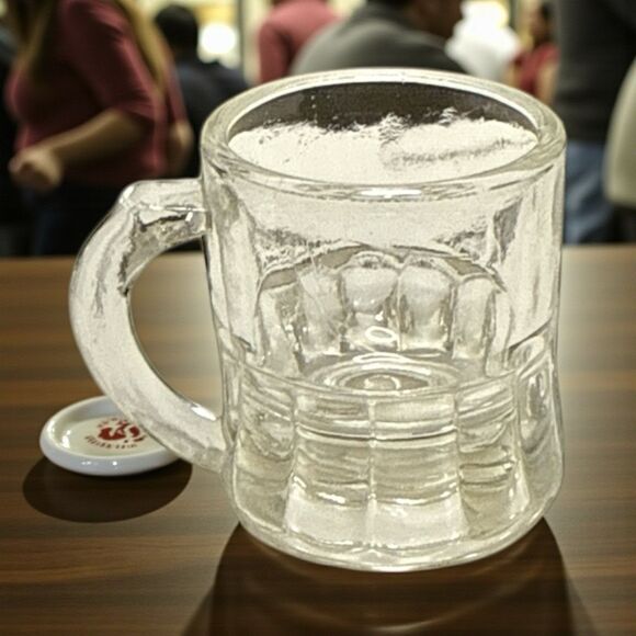 Vintage Federal Glass Beer Mug Shot Glass Miniature Barware F Shield Mark - Picture 1 of 5